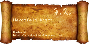 Herczfeld Kitti névjegykártya
